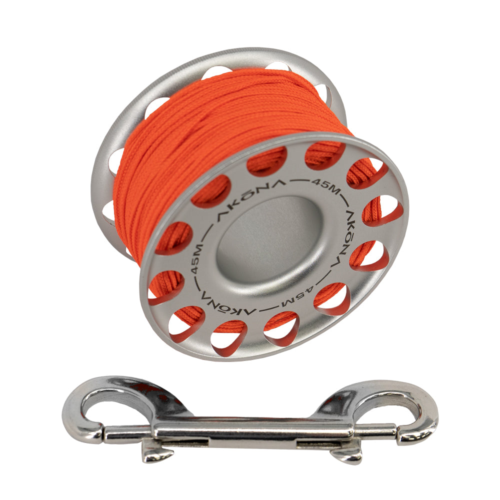 Akona Aluminum Spool 45m / 150ft – Silver