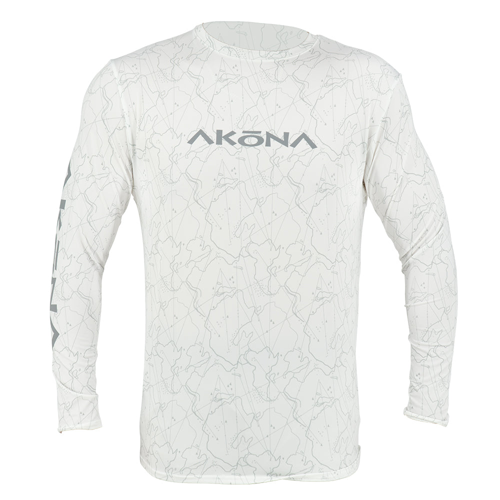 Akona Unisex Long Sleeve Mesh Sun Shirt – White, LG