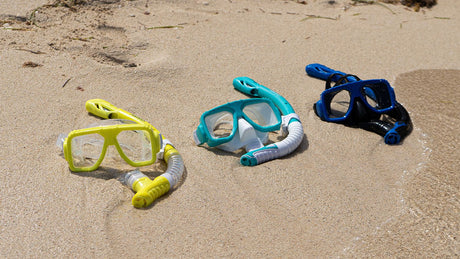 Akona Adult Mask & Snorkel Set Yellow/Clear Silicone