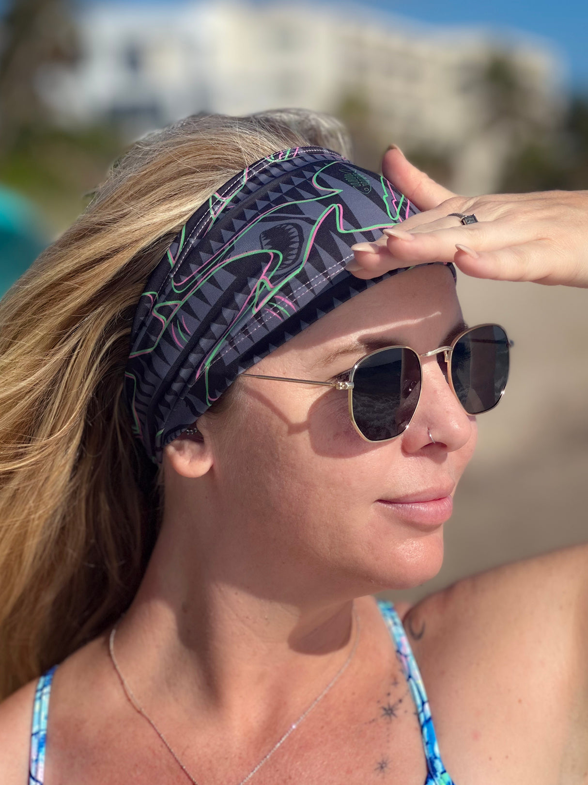 Spacefish Army Eco-friendly Tiger Shark Tribal Scuba Headband