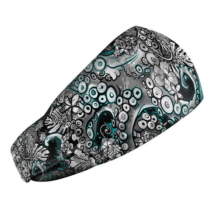Spacefish Army Eco-Friendly Electric Blue Octofloral Scuba Headband