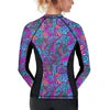 Spacefish Army Eco-friendly Full Zip Up Coral Kaleidoscope Rash Guard