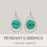 Lionfish Tear Drop Earrings