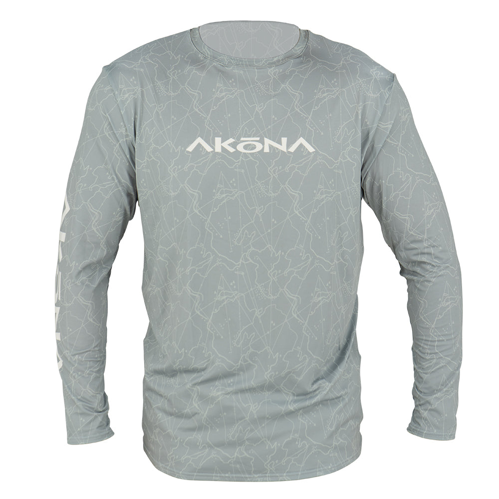 Akona Unisex Long Sleeve Mesh Sun Shirt – Grey, 2XL