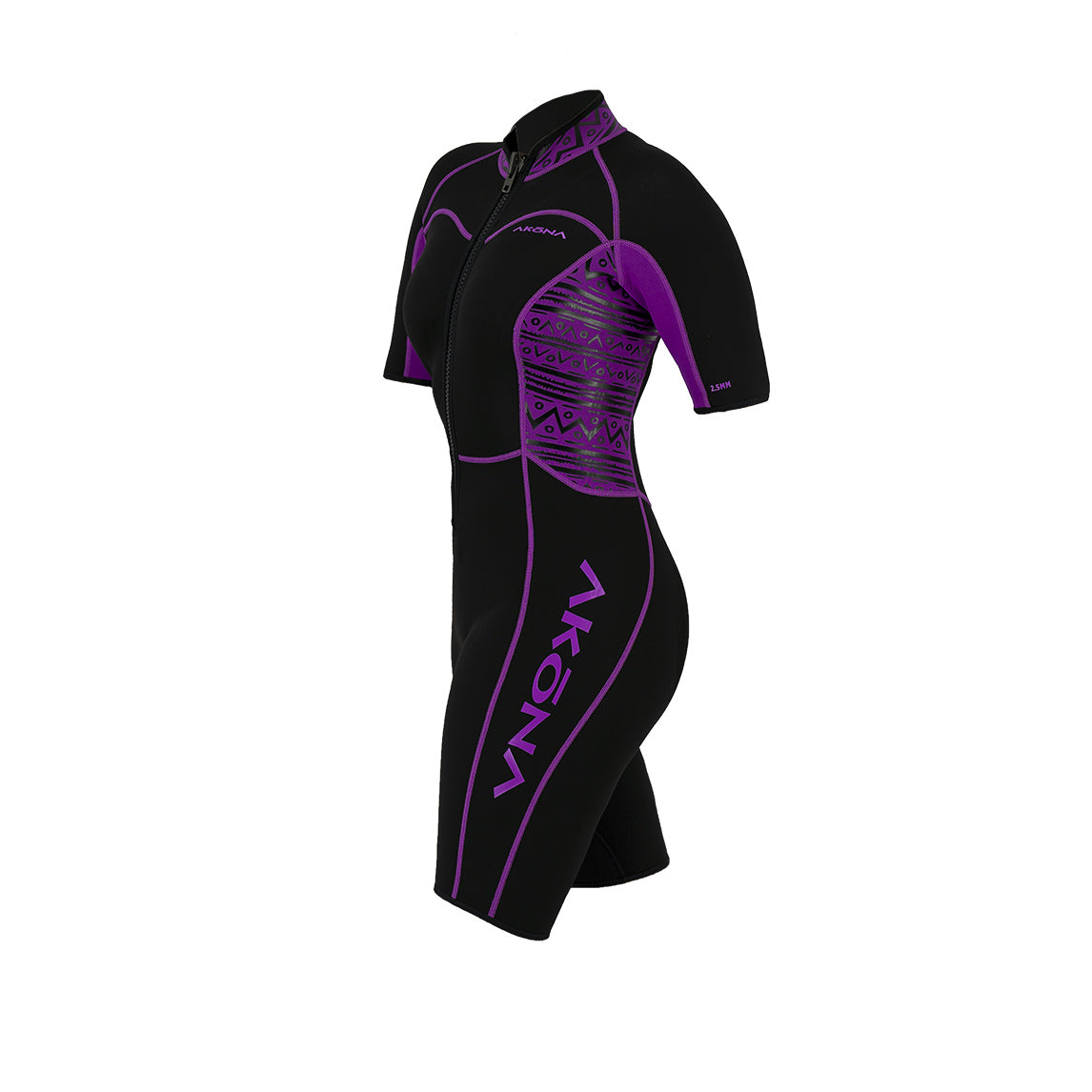 Akona 2.5mm Women's Front Zip Shorty – Magenta, 5/6