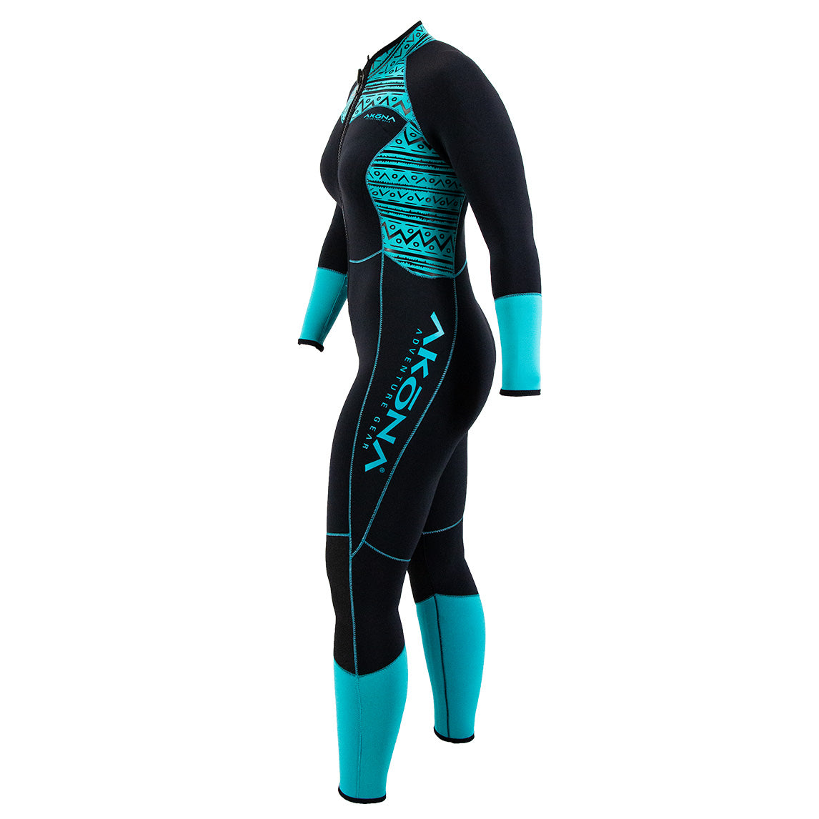 Akona 3mm Women's Quantum Stretch Front Zip Full Suit – Tiffany, 5/6