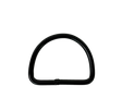 Halcyon black hard-coat aluminum D-ring