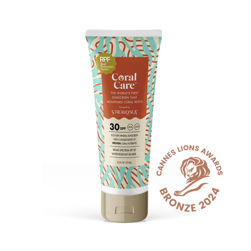 Stream2Sea Coral Care SPF 30 Sunscreen, Promotes Reef Growth