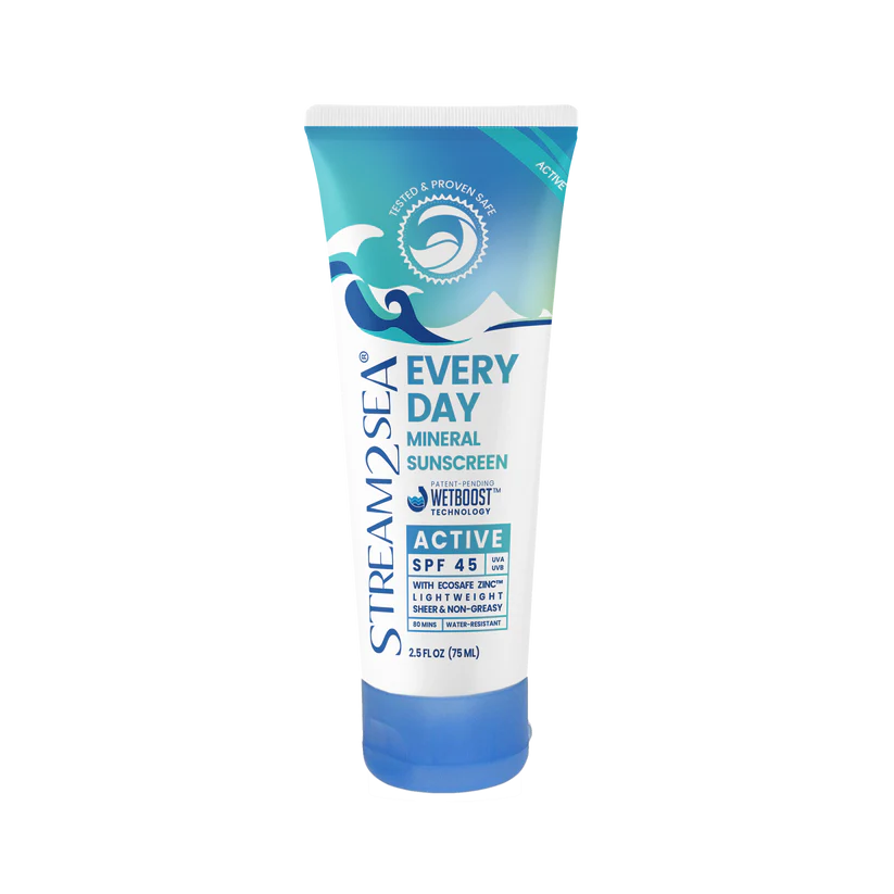Stream2Sea Every Day Active Mineral Sunscreen SPF 45, Reef-Safe & EWG Verified