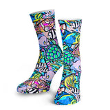 Spacefish Army Eco-friendly Neon Fish Frenzy Dive Socks
