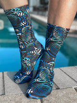 Spacefish Army Eco-friendly Angelfish Hypnosis Dive Socks