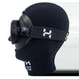 Halcyon Omnis elastic mask strap, black with white H