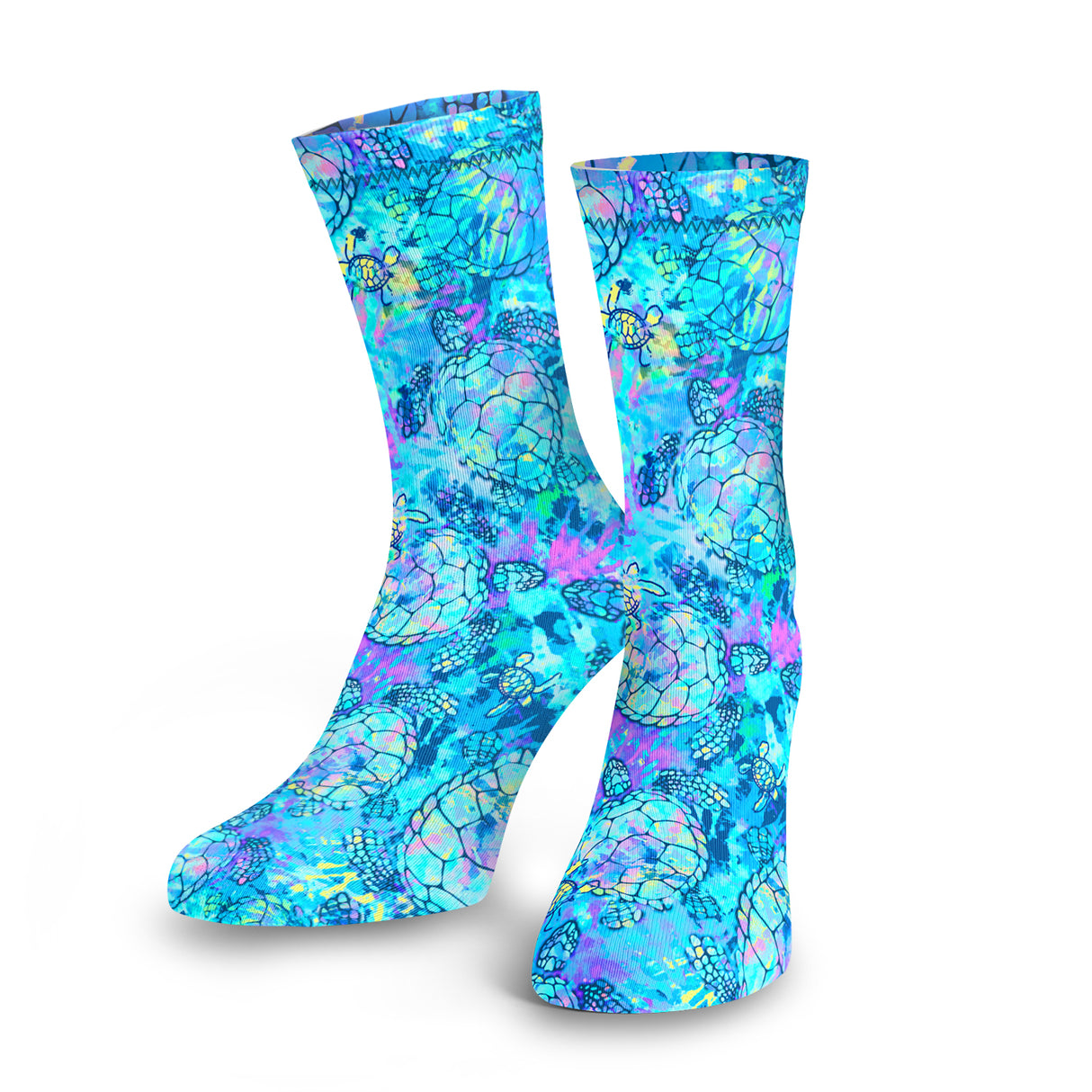 Spacefish Army Eco-friendly Turtle Tie Dye Dive Socks
