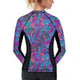 Spacefish Army Eco-friendly Full Zip Up Coral Kaleidoscope Rash Guard
