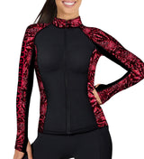 Spacefish Army Eco-friendly Full Zip Up Lionfish Invasion Rash Guard