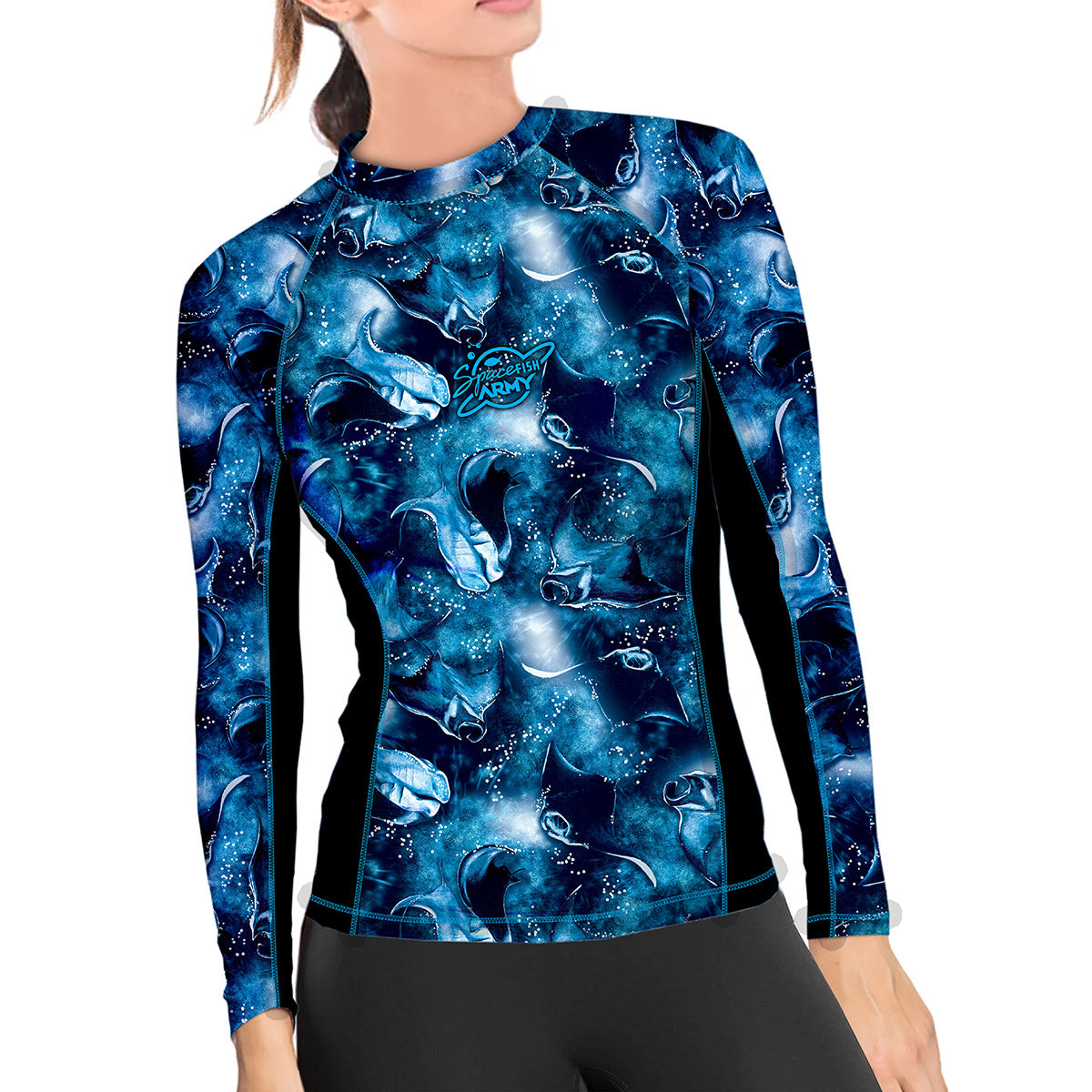 Spacefish Army Eco-friendly Manta Mayhem Contour Rash Guard